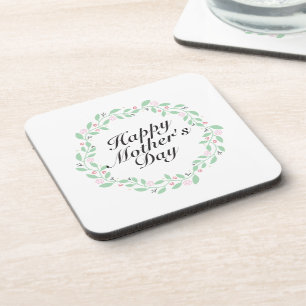 Fête des Mères simple et heureuse Dessous de verre
