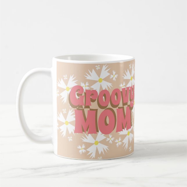 Fête des mères super Maman Daisy Photo Café Mug (Gauche)