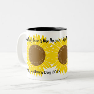 Fête des mères Tournesol Customisé café Mug