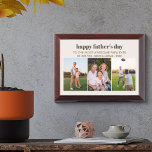 Fête des pères Awesome Papa Ever Wood Photo Plaque<br><div class="desc">Bonne plaque photo en bois de Fête des pères pour papa le plus génial jamais! Le modèle est prêt pour vous à ajouter 3 de vos photos préférées et le libellé est entièrement modifiable. Il se lit actuellement "fête des pères heureuse au papa le plus génial jamais .. nous vous...</div>