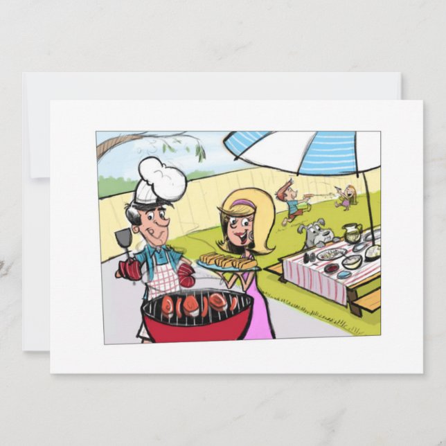 **FÊTE DES PÈRES BBQ** INVITATION (Devant)