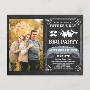 FÊTE DES PÈRES BUDGET Photo BBQ Party Invitation