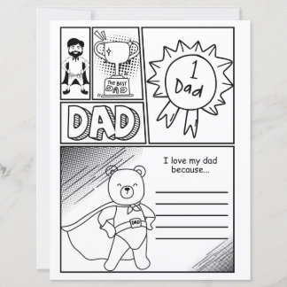 Fête des pères Carte de conservation de l'enfant