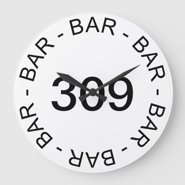 Fête des pères Classic Street No Bar Horloge mural (Recto)