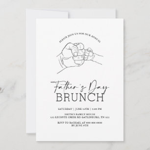 Fête des pères Élégante Rustique Brunch Invitation