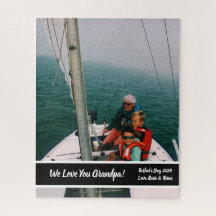 Fête des pères grand-père photo cadeau Puzzle pers