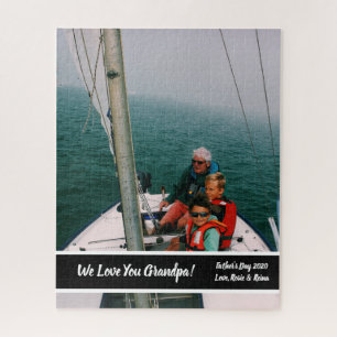 Fête des pères grand-père photo cadeau Puzzle pers