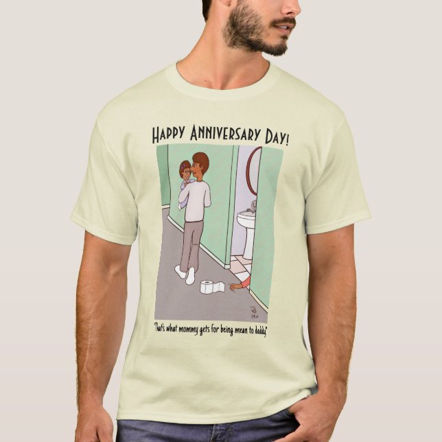 Fête des pères maman moyenne T-shirt Homme naturel (Devant)