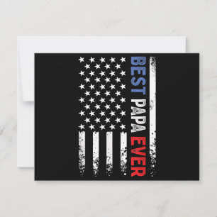 Fête des pères Meilleur Papa jamais avec drapeau a