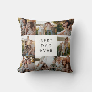 Fête des pères Meilleur papa Jamais Coussin photo