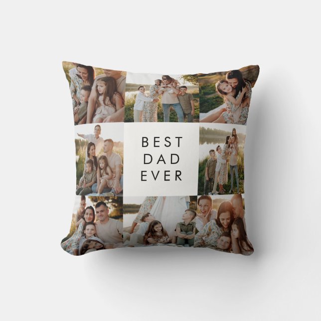 Fête des pères Meilleur papa Jamais Coussin photo (Recto)