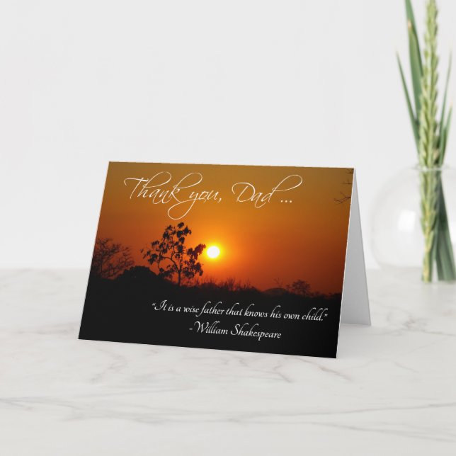 Fête des pères Merci Shakespeare Citation (Devant)