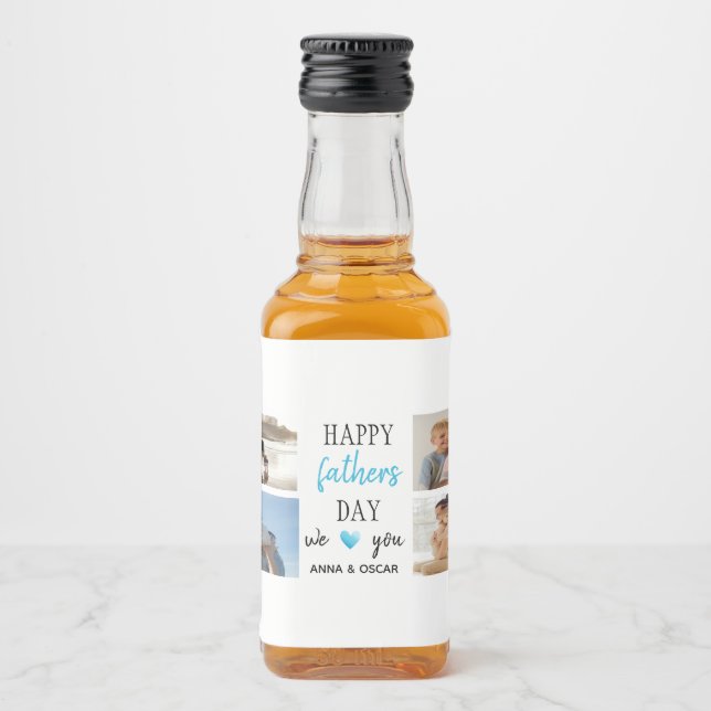 Fête des pères Mini Liquor Bouteille Étiquette Cad (Devant)