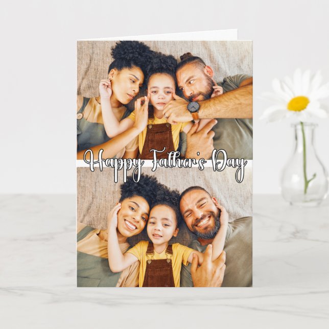 Fête des pères Modèle personnalisable 2 photos (Petite plante)