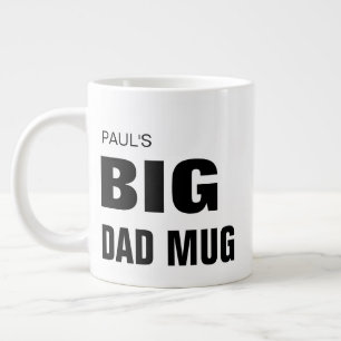 Fête des pères moderne Big Papa Mug Nom personnali