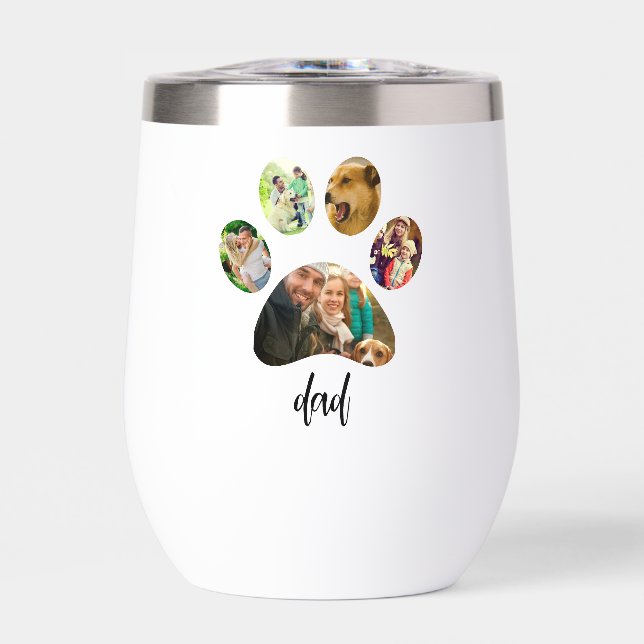 Fête des Pères Papa Chien | 5 Empreintes de Patte  (Avant)