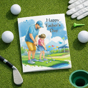 Fête des pères papa / Fille Mini carte de golf