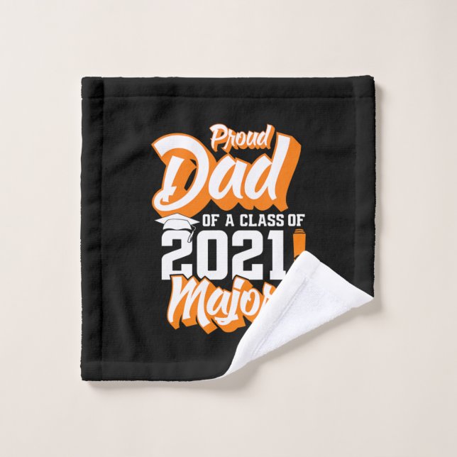 Fête des pères | Père fier d'une classe de 2021 (Gant de toilette)