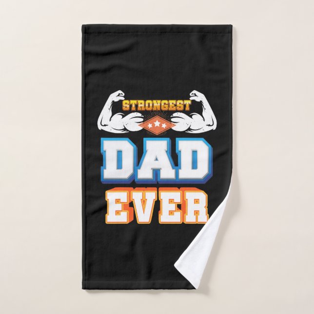 Fête des pères | Père le plus fort jamais (Serviette à main)