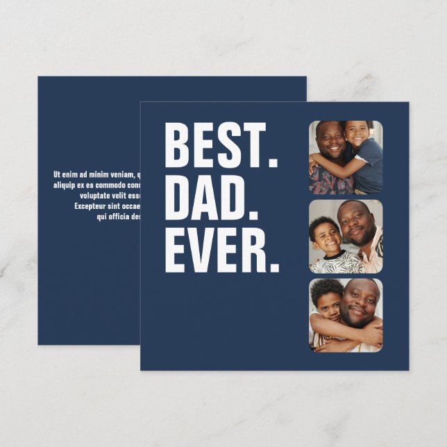 Fête des pères personnalisée cadeau photo meilleur (Devant / Derrière)