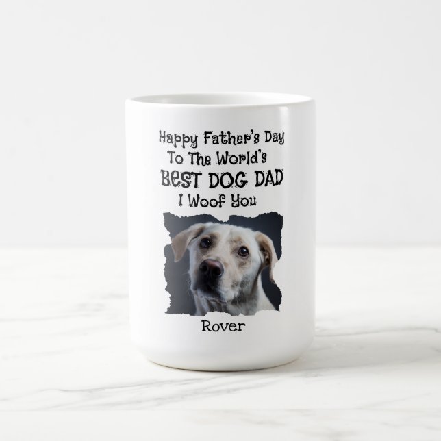 Fête des pères personnalisée Chien Mug (Centre)