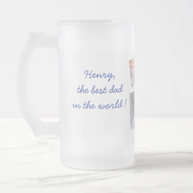 Fête des pères personnalisée Mugs AJOUTER VOTRE PH (Gauche)