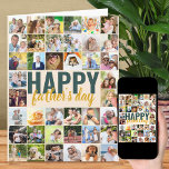Fête des pères Photo Collage Grande carte personna<br><div class="desc">Grande carte de Fête des pères avec message personnalisé et collage photo. Le design est écrit dans la typographie surdimensionnée et le script de brosse. Vous pouvez également personnaliser le message à l'intérieur. Téléchargez vos images (en ligne de gauche à droite, de haut en bas) et celles-ci seront affichées au...</div>