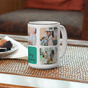 Fête des pères Photo Collage Mug