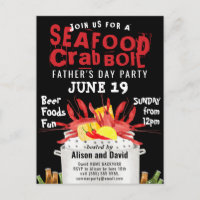 Fête des pères Photo Seafood Party Invitation