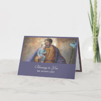 Fête des pères Saint Joseph Jésus Carte religieuse