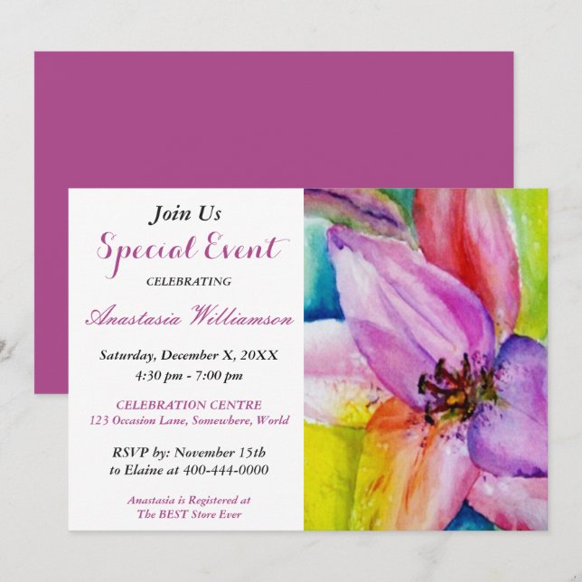 FÊTE D'ÉTÉ INVITATION (Devant / Derrière)