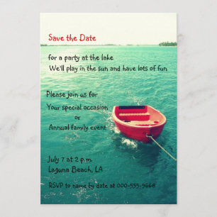 Fête d'été Lakeside/Fête Invitations sur mesure