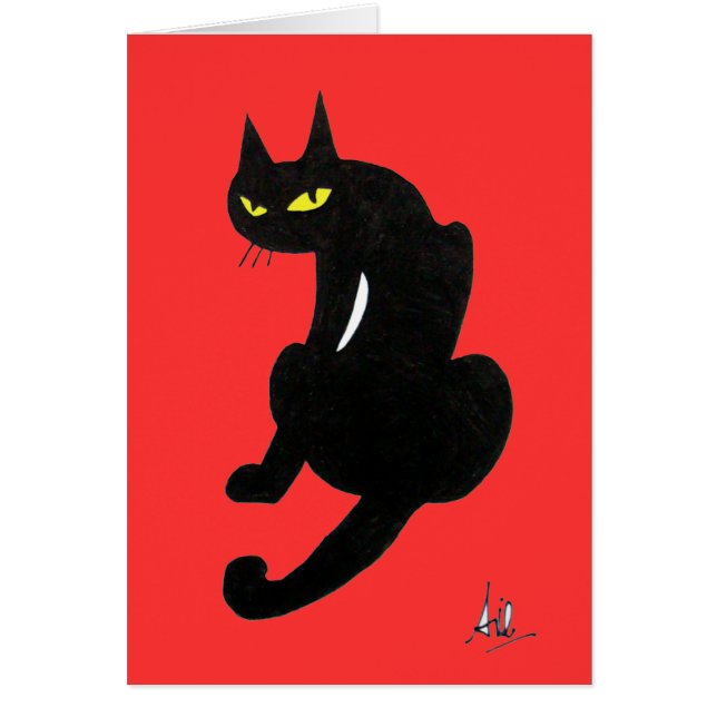 FÊTE D'HALLOWEEN CHAT NOIR (Devant)