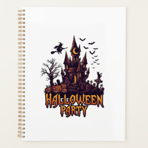 Fête d'Halloween Château Hanté Citrouilles Chauves