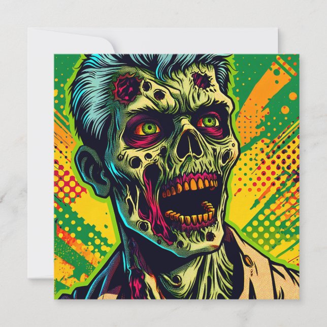 Fête d'Halloween de zombie effrayant (Devant)