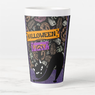 Fête d'Halloween et mug chat noir