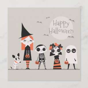 Fête d'Halloween simple mais élégante Invitation
