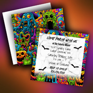 Fête d'Halloween   Zombie et monstres