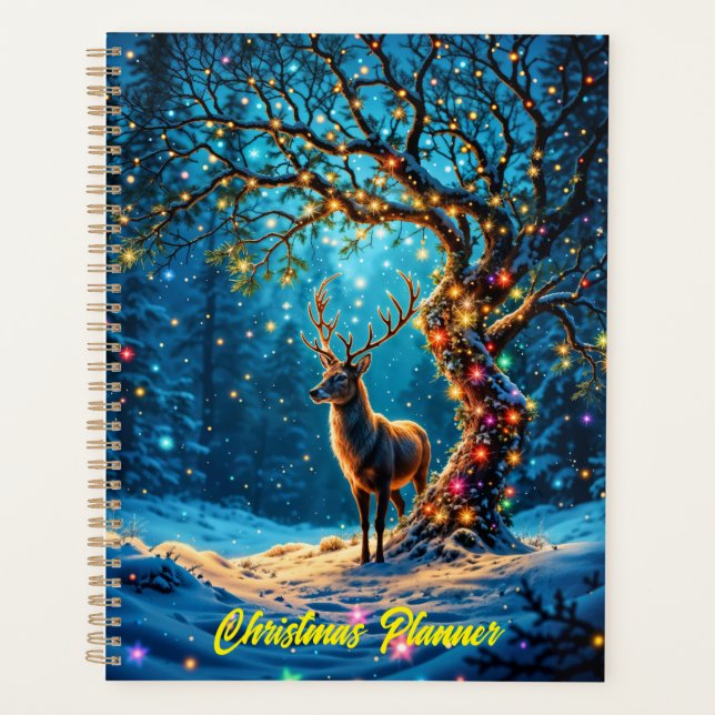 Fête d'hiver joli cerf forêt de Noël (Devant)