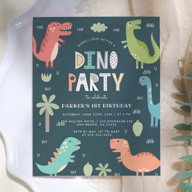 Fête Dino à petit budget | Anniversaire de premier (Créateur téléchargé)
