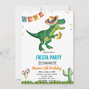 Fête Dinosaur anniversaire Invitation