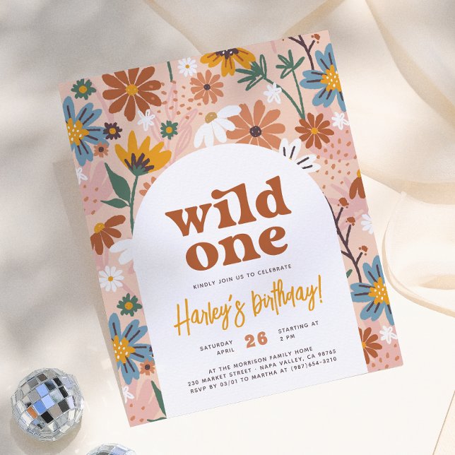 Fête du 1er anniversaire Budget Wild One Rétro Boh (Créateur téléchargé)