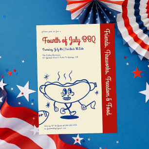 Fête du 4 juillet   Invitation pour la fête BBQ de