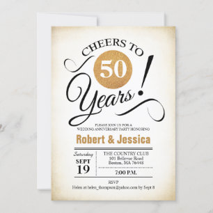 Fête du 50e anniversaire de mariage - Invitation b