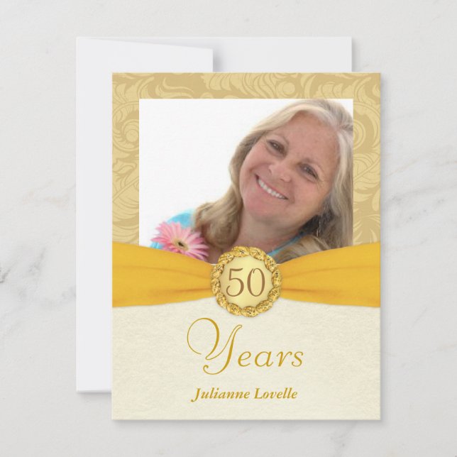 Fête du 50e anniversaire - Invitations photographi (Devant)