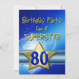 Fête du 80e anniversaire Invitation pour une Super