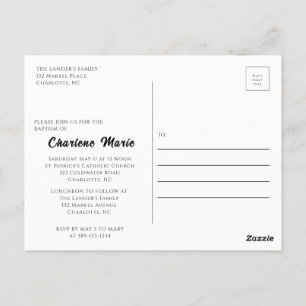 Fête du baptême pour la carte postale du baptême
