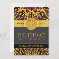 Fête du Batik tropical Invitations d'anniversaire