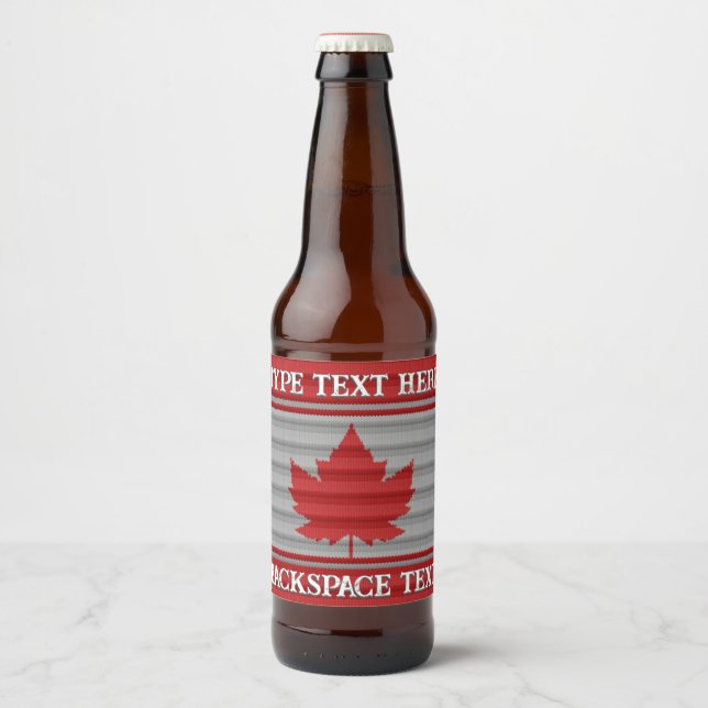 Fête du Canada Bière Étiquette Custom Canada Liquo (Devant)