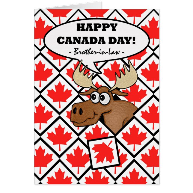 Fête du Canada pour Frère en Droit, Moose, Feuille (Devant)